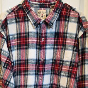 Classic Redhead  Red/Green/White Medium weight Flannel  - 3XL 100% Cotton